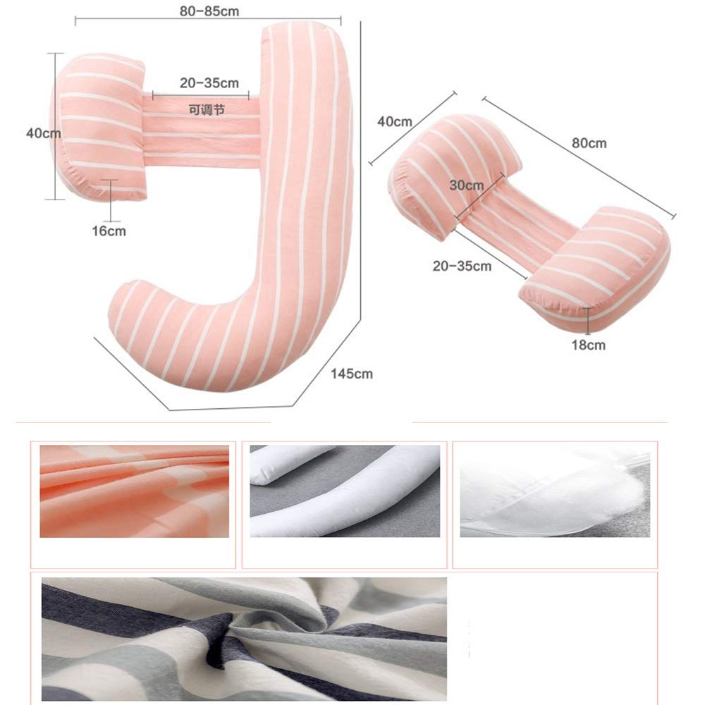 **Pregnancy Pillow for Women - C-Shaped Full Body Maternity Pillow with Removable Washable Cover, Pink - Perfect for Sleeping, Back Pain Relief & Pregnancy Comfort**