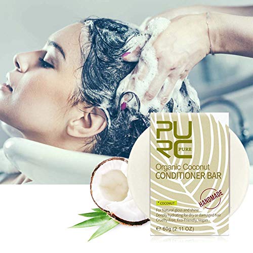 Natural Handmade Coconut Hair Care Soap - 1 Pack for Dry, Damaged & Frizzy Hair - Organic Moisturizing Shampoo Bar for Women & Men - Perfect for Travel, Camping & Eco-Friendly Bath Routine