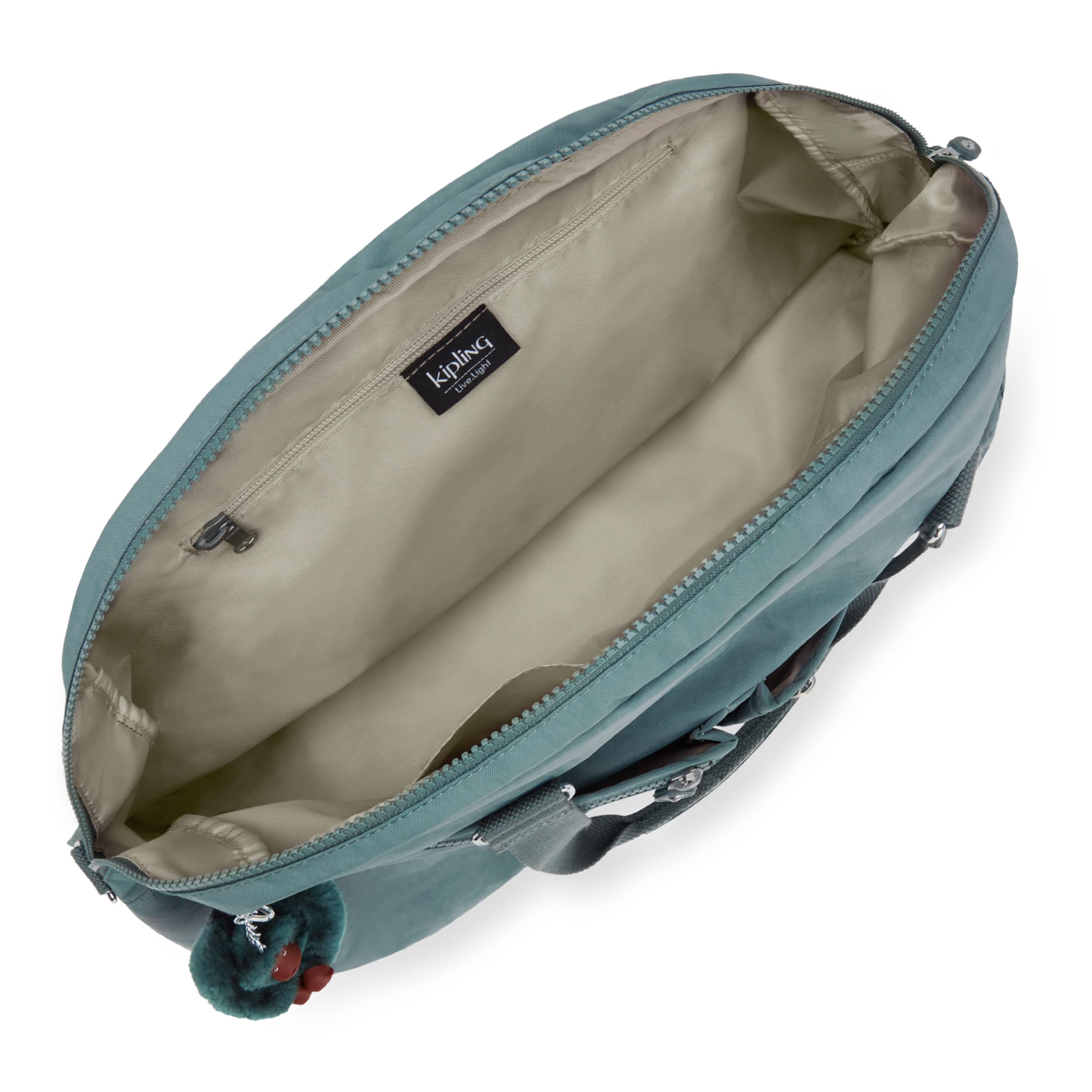 Kipling Women's Eugina Satchel Handbag - Handmade Nylon Duffle Bag with Removable Shoulder Strap & Outer Pockets | Perfect for Work, Travel & Everyday Use