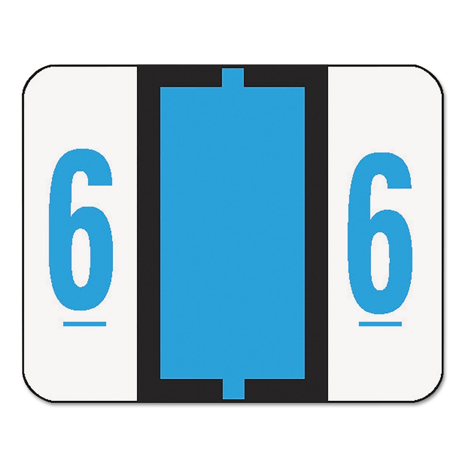 Smead 67376 Blue End Tab Labels 6 - 500/Roll for File Organization