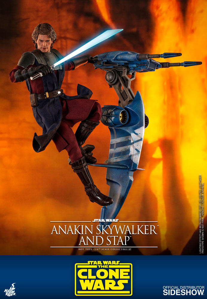 Hot Toys Star Wars The Clone Wars General Anakin Skywalker & STAP 1/6 Scale 12