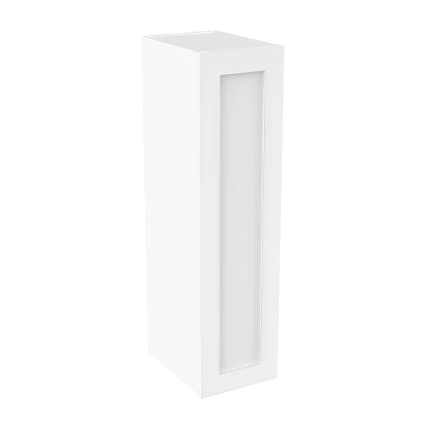 36 Inch Wall Cabinet - 09W x 36H x 12D, Aria White Shaker Style - Perfect for Kitchen, Bathroom & Laundry Room Storage Organization