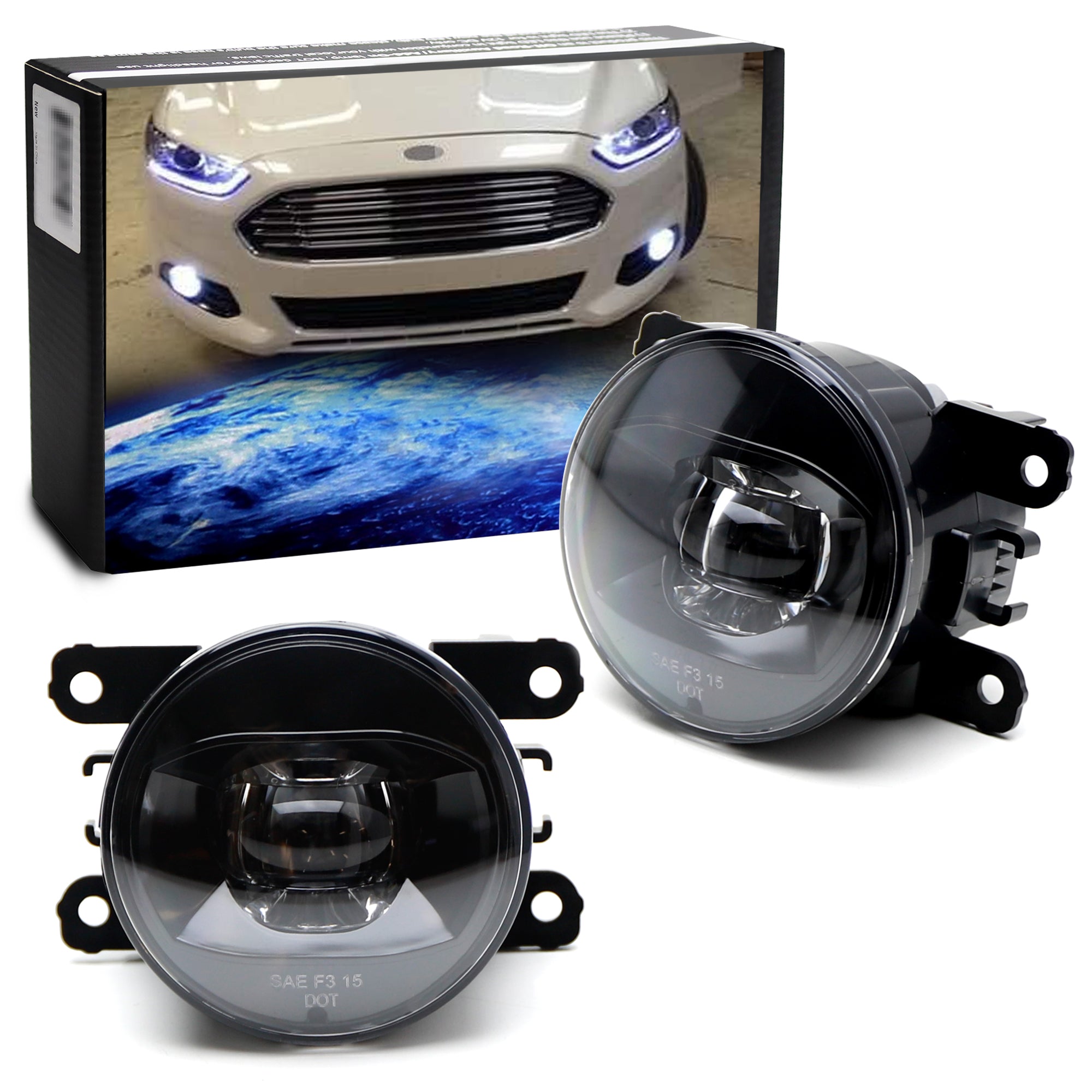 18W High Power 6 LED Fog Lights with Halo Rings - Compatible with Scion FRS & Subaru BRZ - Durable Off-Road Driving Lights for Night Visibility and Style Enhancement
