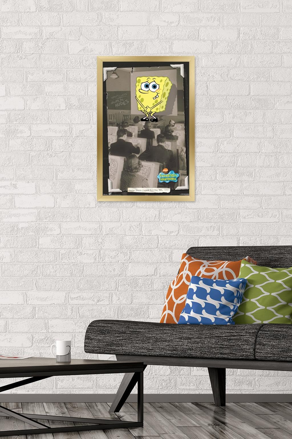 Trends International Nickelodeon Spongebob Squarepants Gold Framed Wall Poster 14.725