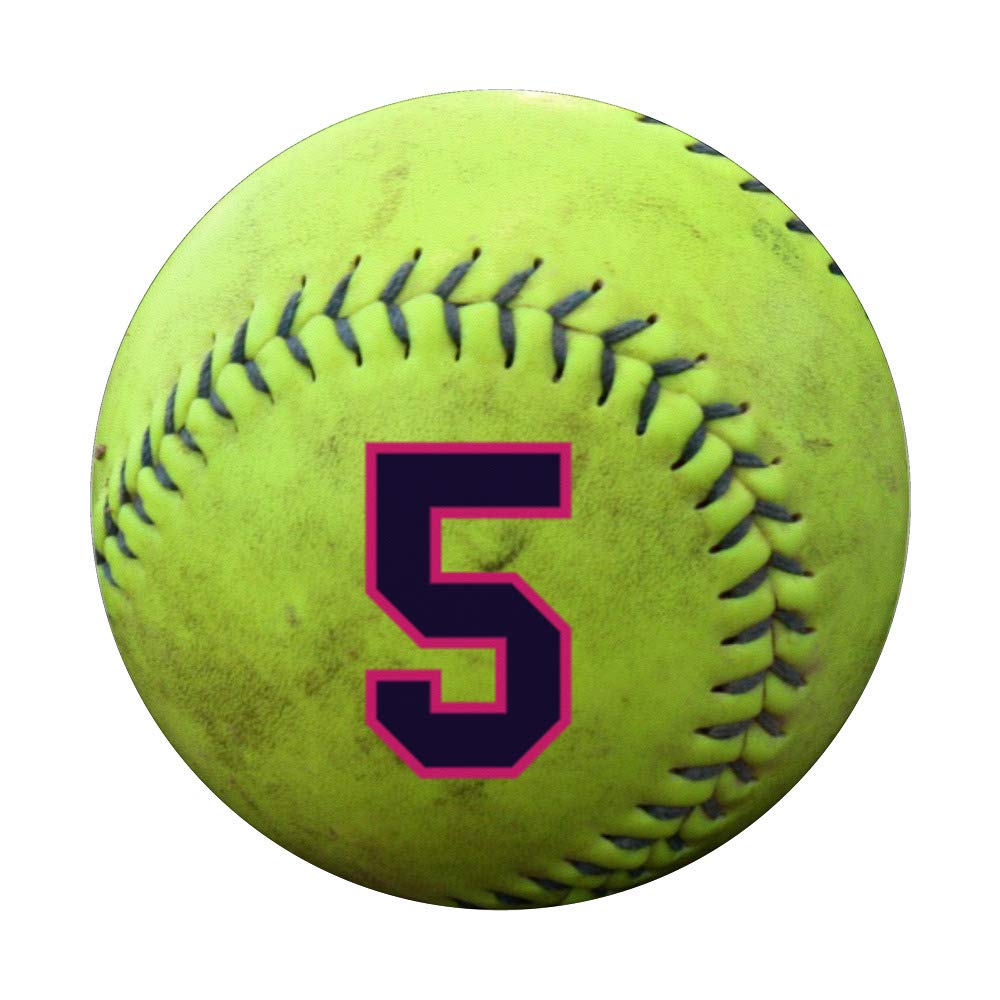 Premium No.5 Softball Phone Stand for Girls - Durable & Stylish Holder for iPhone, Samsung - Perfect for Bedroom, Desk, and Car Use