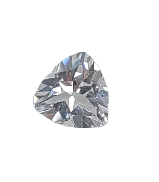 1.51ct Natural White Clear Sapphire Loose Stone - 7mm Trillion Cut VVS Clarity, September Birthstone, Diamond Alternative for Jewelry Making & Engagement Rings