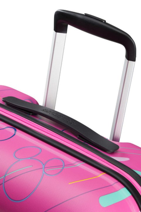 American Tourister Disney Wavebreaker Spinner Medium Luggage - Minnie Future Pop Design | Lightweight Durable Suitcase for Travel, Vacation & Business Trips | Carry-On Approved for Airlines