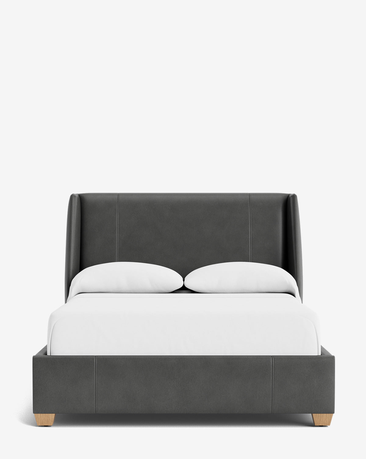 Walt Bed Low Headboard - Modern Minimalist Bed Frame for Small Spaces - Perfect for Apartments, Dorms & Guest Rooms