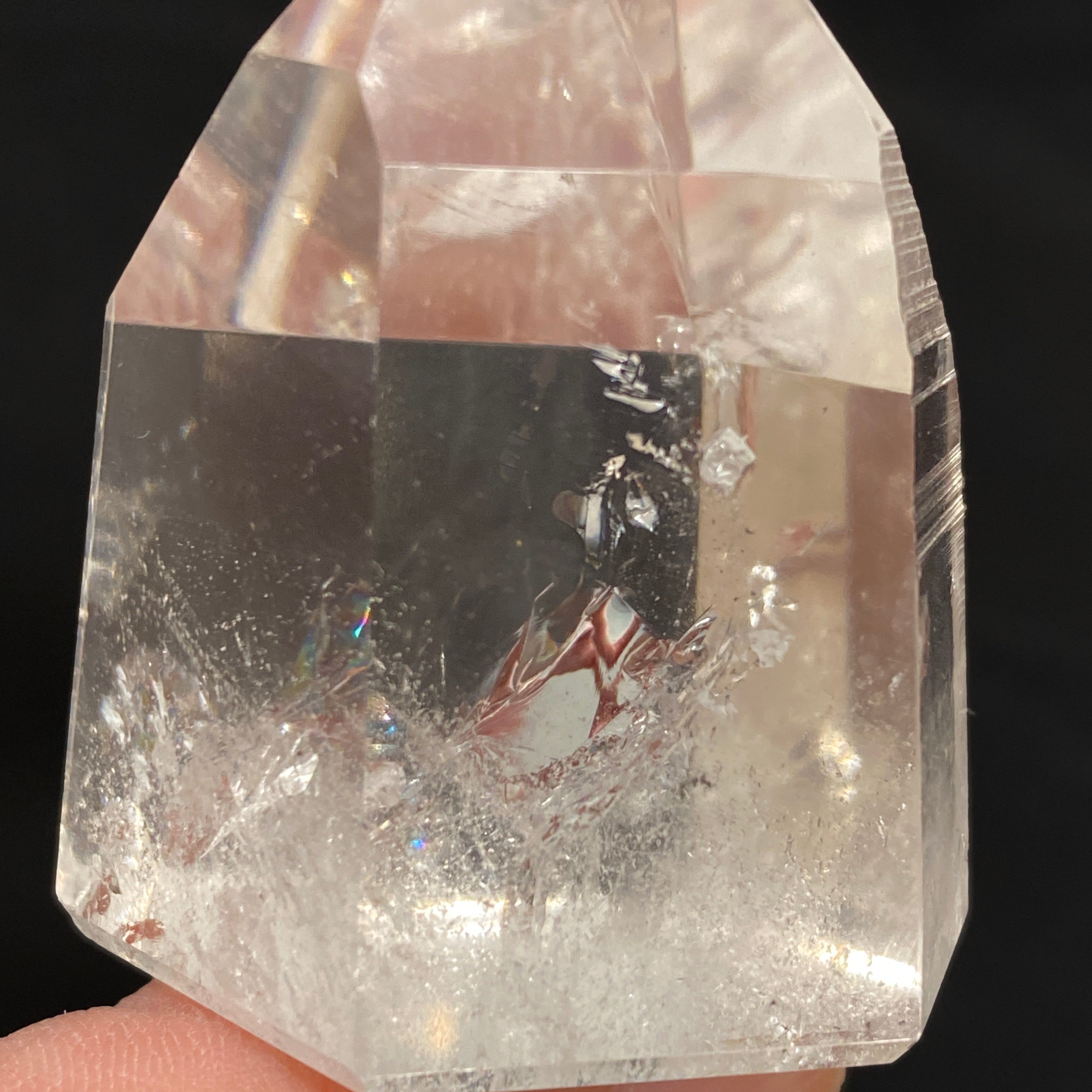 Lemurian Seed Crystal Polished Point - 74g 47x38mm Natural Healing Stone for Meditation, Energy Work & Spiritual Growth - Perfect for Home Decor, Yoga Spaces & Crystal Collections