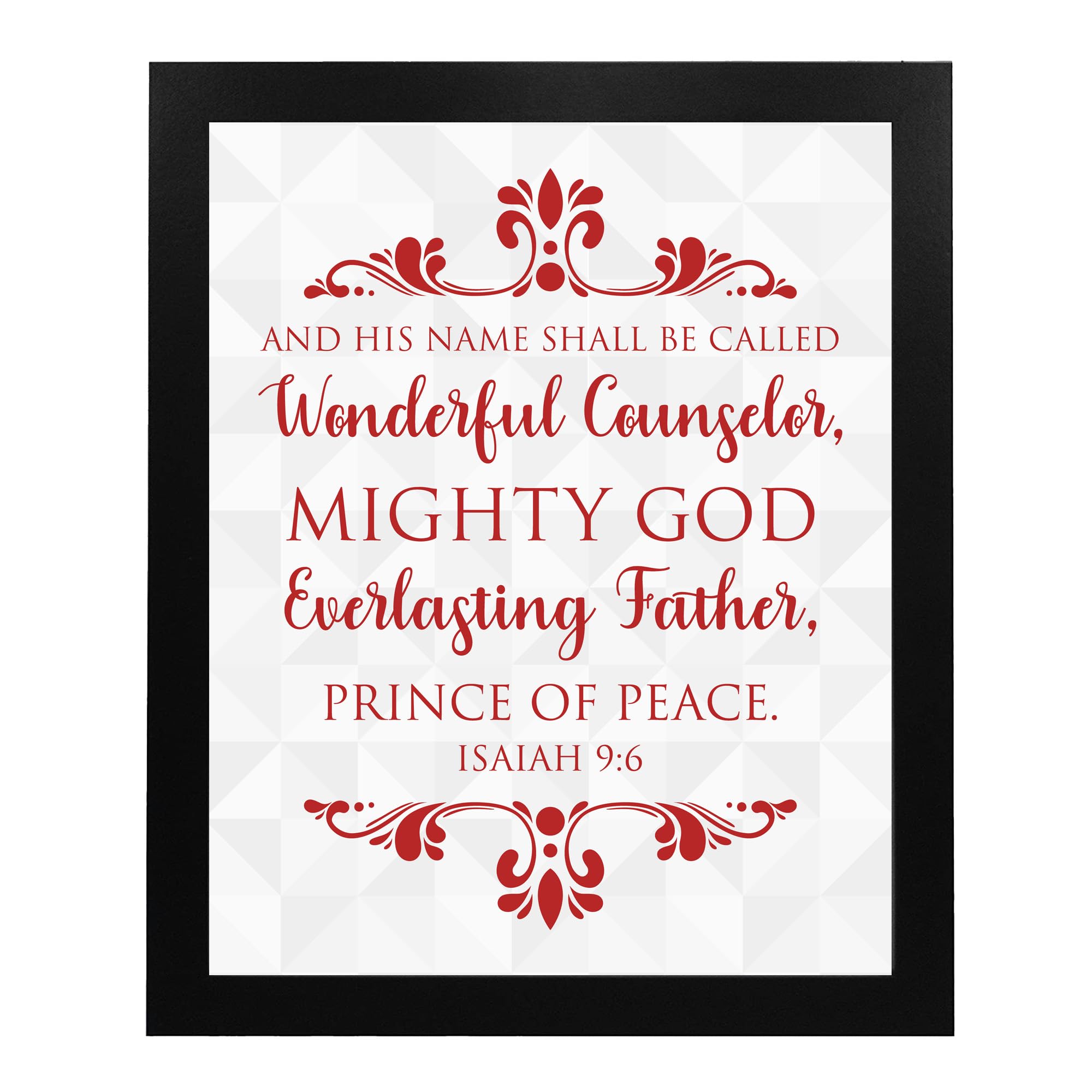 Isaiah 9:6 Prince of Peace Bible Verse Wall Art Print - 11x14” Inspirational Scripture Canvas for Christian Home Decor, Office, Church & School - Perfect Christmas Gift & Faith-Based Decor for Living Room, Bedroom or Prayer Space