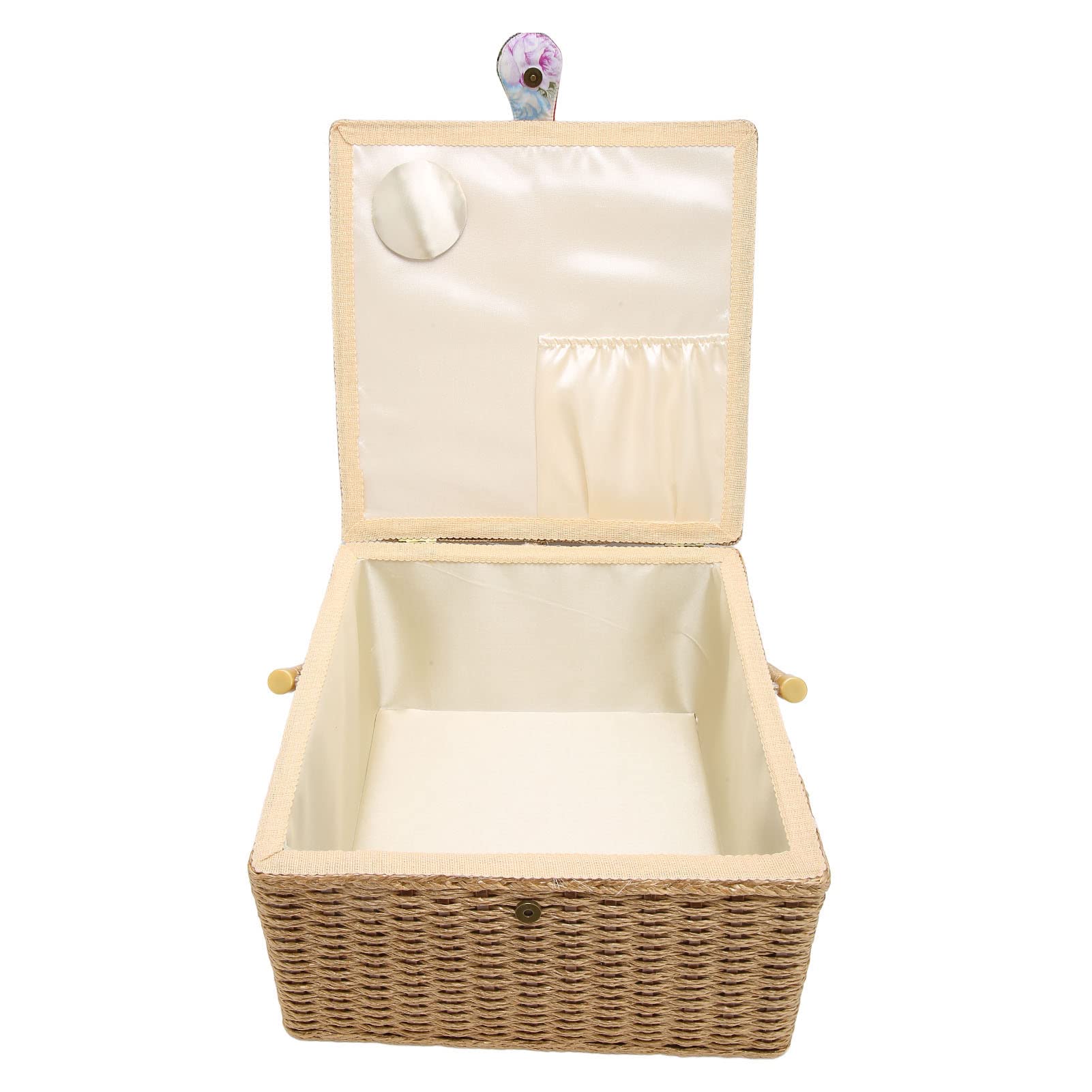 Large Capacity Lightweight Portable Sewing Basket with Removable Tray - Perfect for Sewing Projects, Craft Storage & Travel Needlework Organization