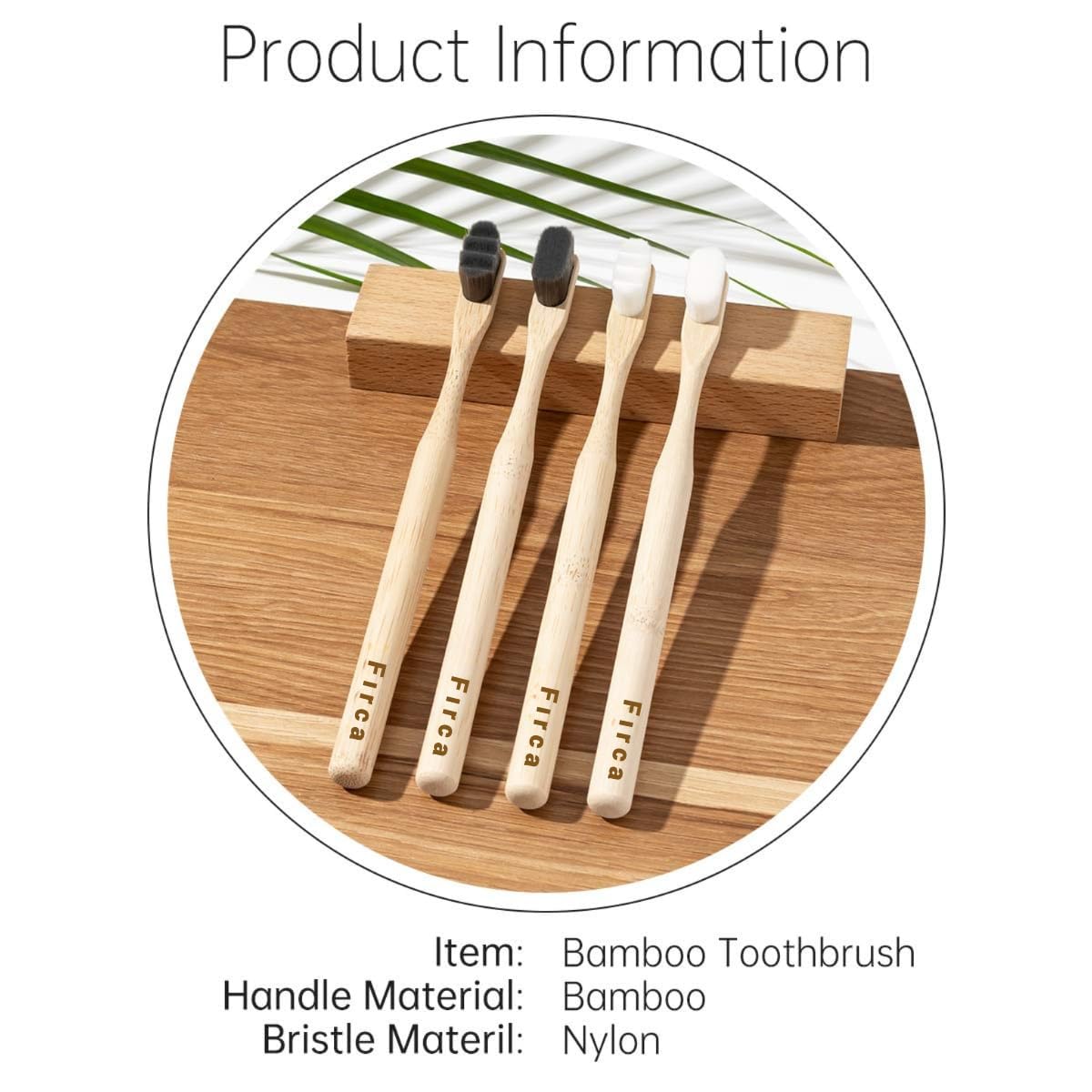 Eco-Friendly Bamboo Toothbrush with Extra Soft Bristles - Biodegradable, Natural & Gentle for Sensitive Teeth & Gum Recession - 4 Pack - Perfect for Travel, Home & Zero-Waste Lifestyle