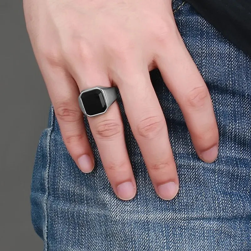 Dark Elegance Ring for Women - Gothic Style Silver Jewelry for Evening Parties & Special Occasions