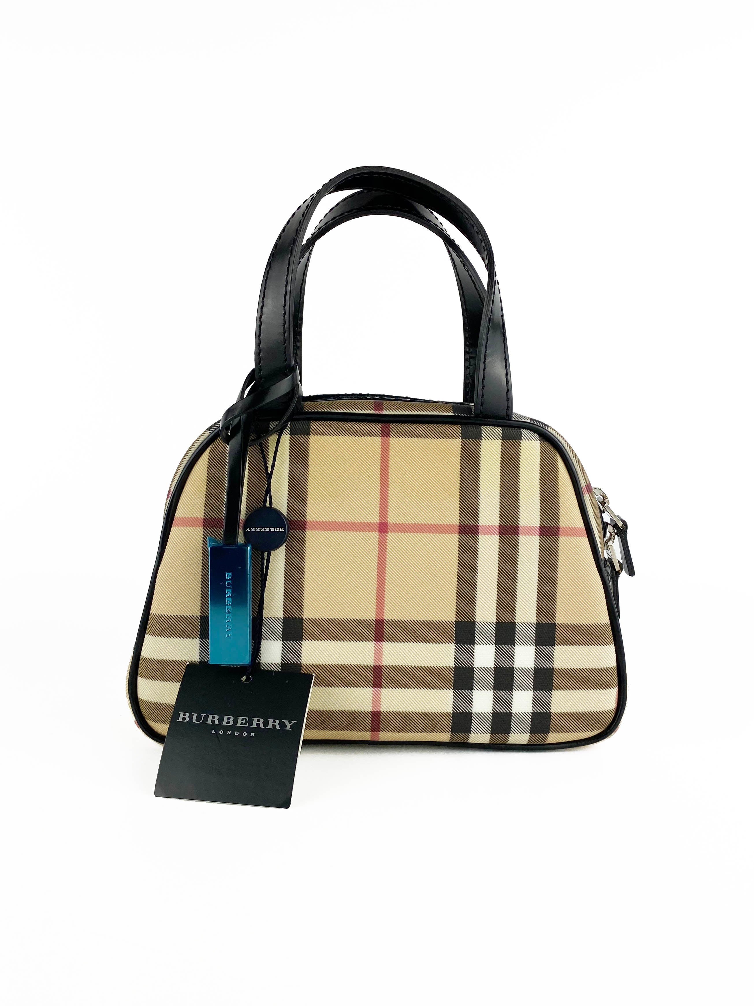 Burberry Mini Haymarket Crossbody Bag - Luxury Leather Shoulder Purse for Women | Perfect for Everyday Use, Date Nights & Travel