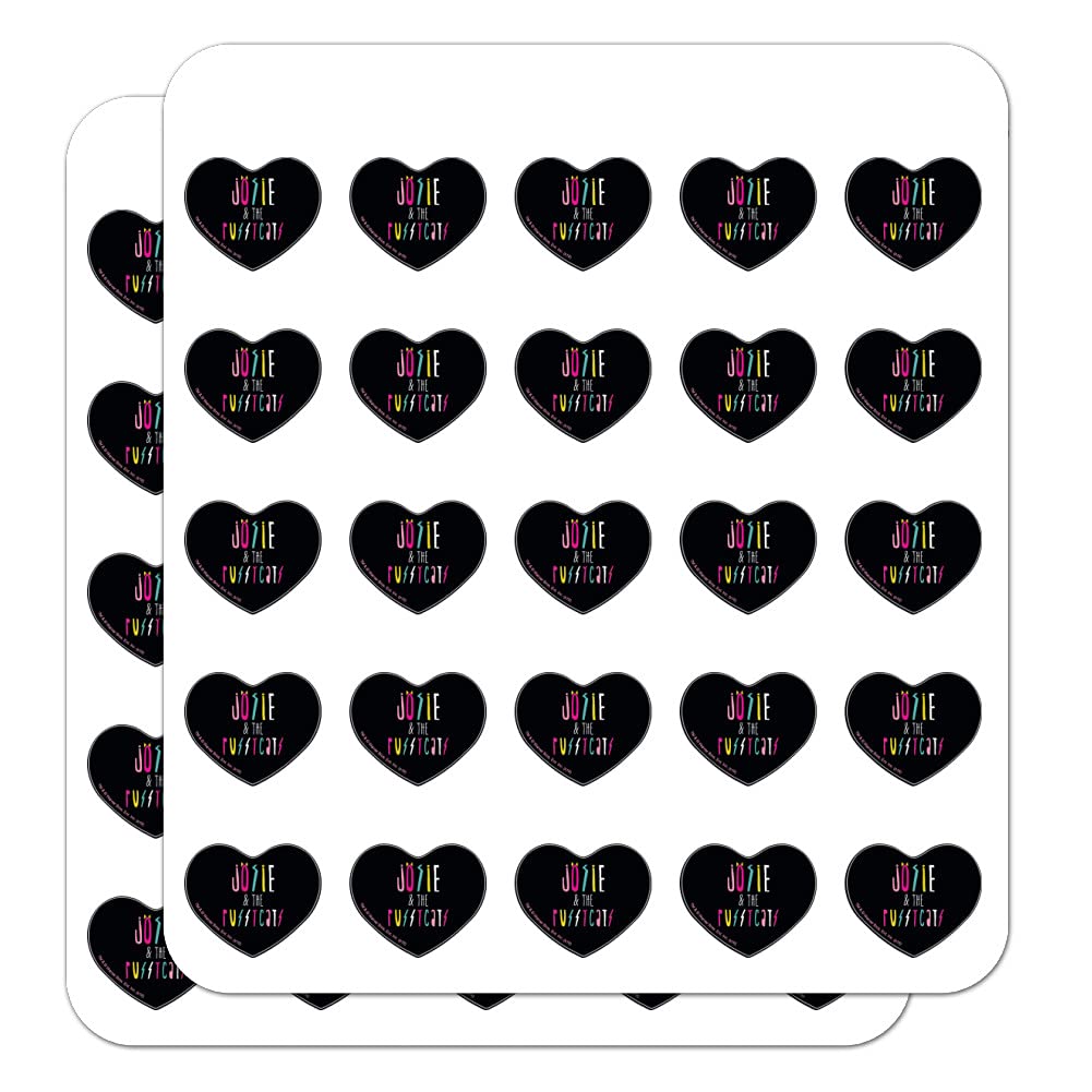 Josie & The Pussycats Heart Shaped Planner Stickers - Riverdale Inspired Scrapbook Decals for Bullet Journals, DIY Crafts & School Supplies - Perfect for Planners, Calendars, Scrapbooking & Gift Wrapping