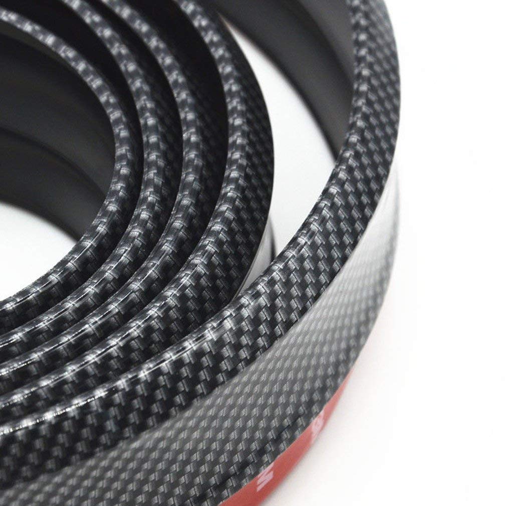 Universal 8.2ft/250cm Carbon Fiber Front Bumper Lip Spoiler Splitter - Car Body Kit for Sedan, Coupe & Hatchback - Enhances Aerodynamics & Sporty Look (Perfect for Racing, Car Shows & Street Performance)