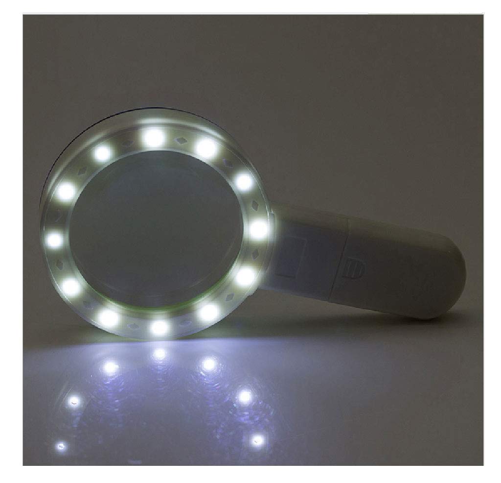 Premium 30X Magnifying Glass with LED Light - HD Optical Glass Lens for Reading, Jewelry, Stamps & Hobbies - Ideal for Seniors & Low Vision Aid