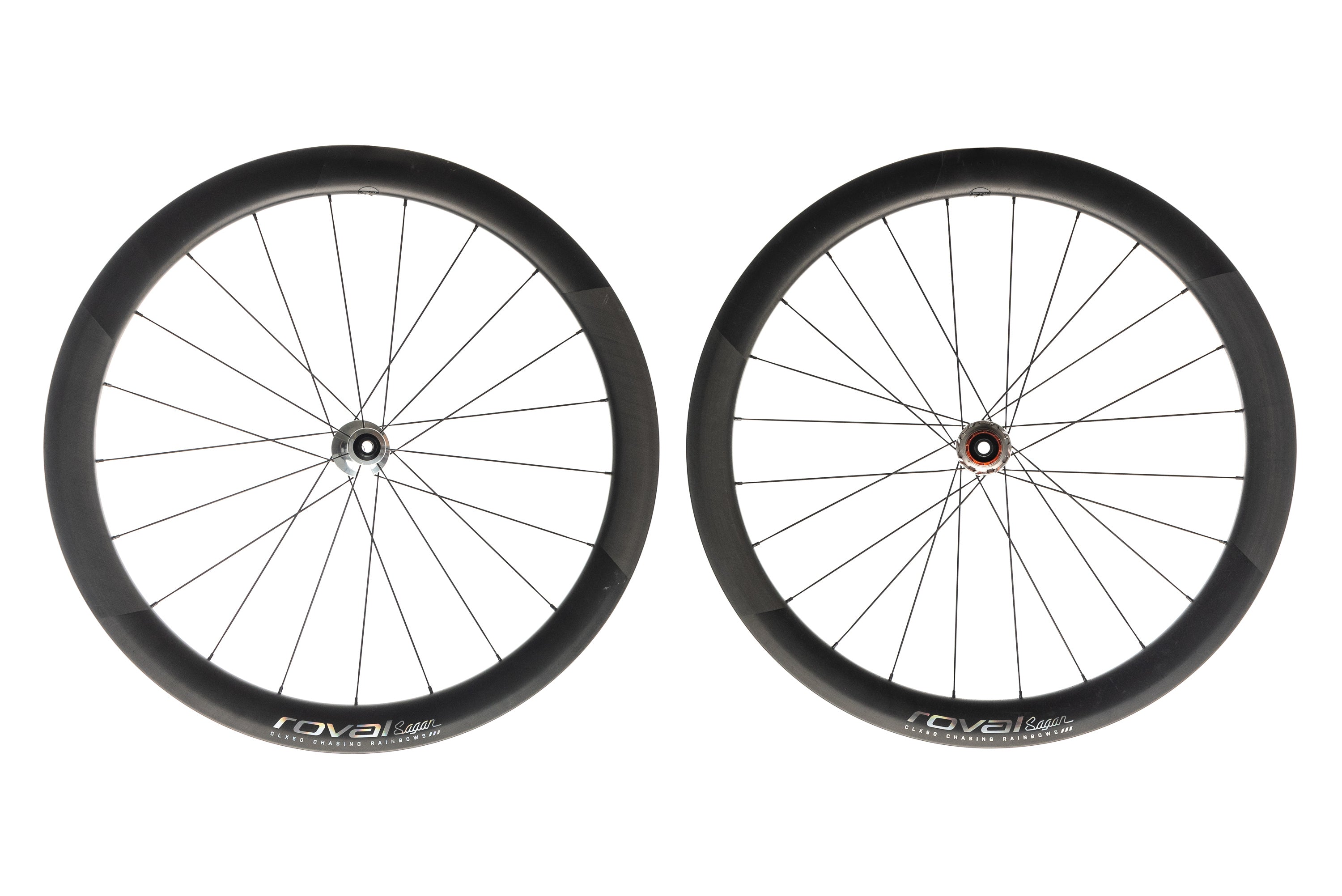 Roval CLX 50 Disc Sagan Chasing Rainbows Edition Carbon Tubeless 700c Wheelset - Lightweight Road Bike Wheels for Racing & Performance Cycling