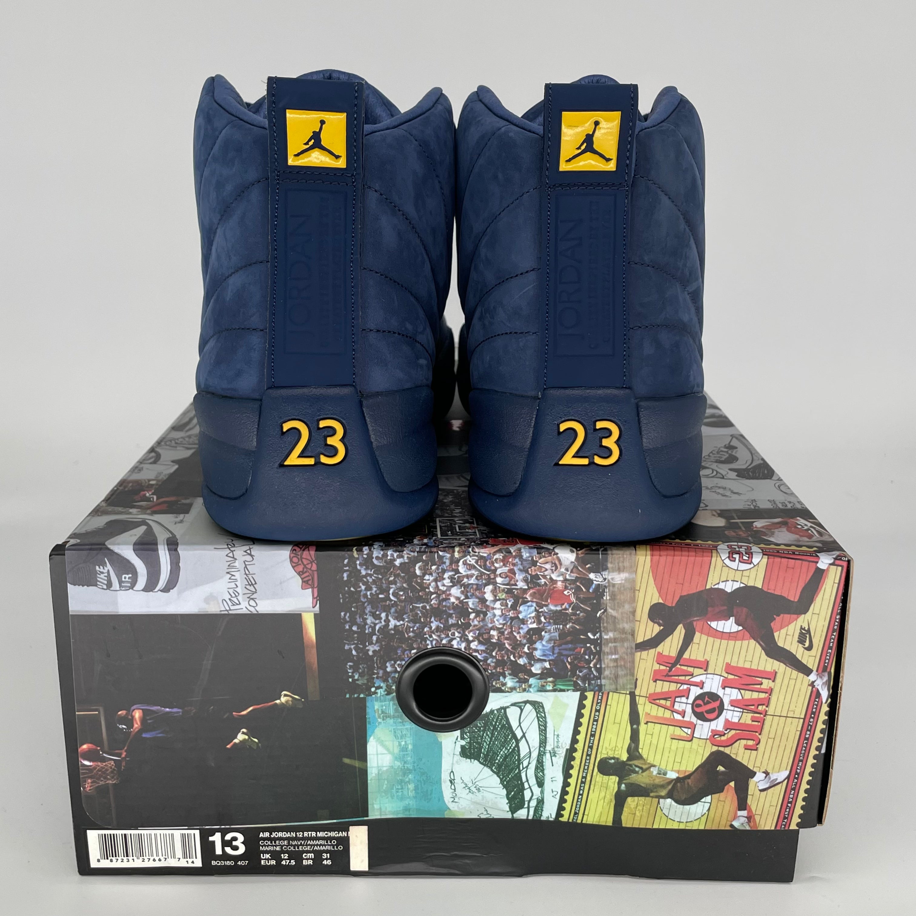 AIR JORDAN 12 Michigan Basketball Shoes Men's Size 13 - BQ3180-407 | Retro Sneakers for Basketball & Streetwear Fashion
