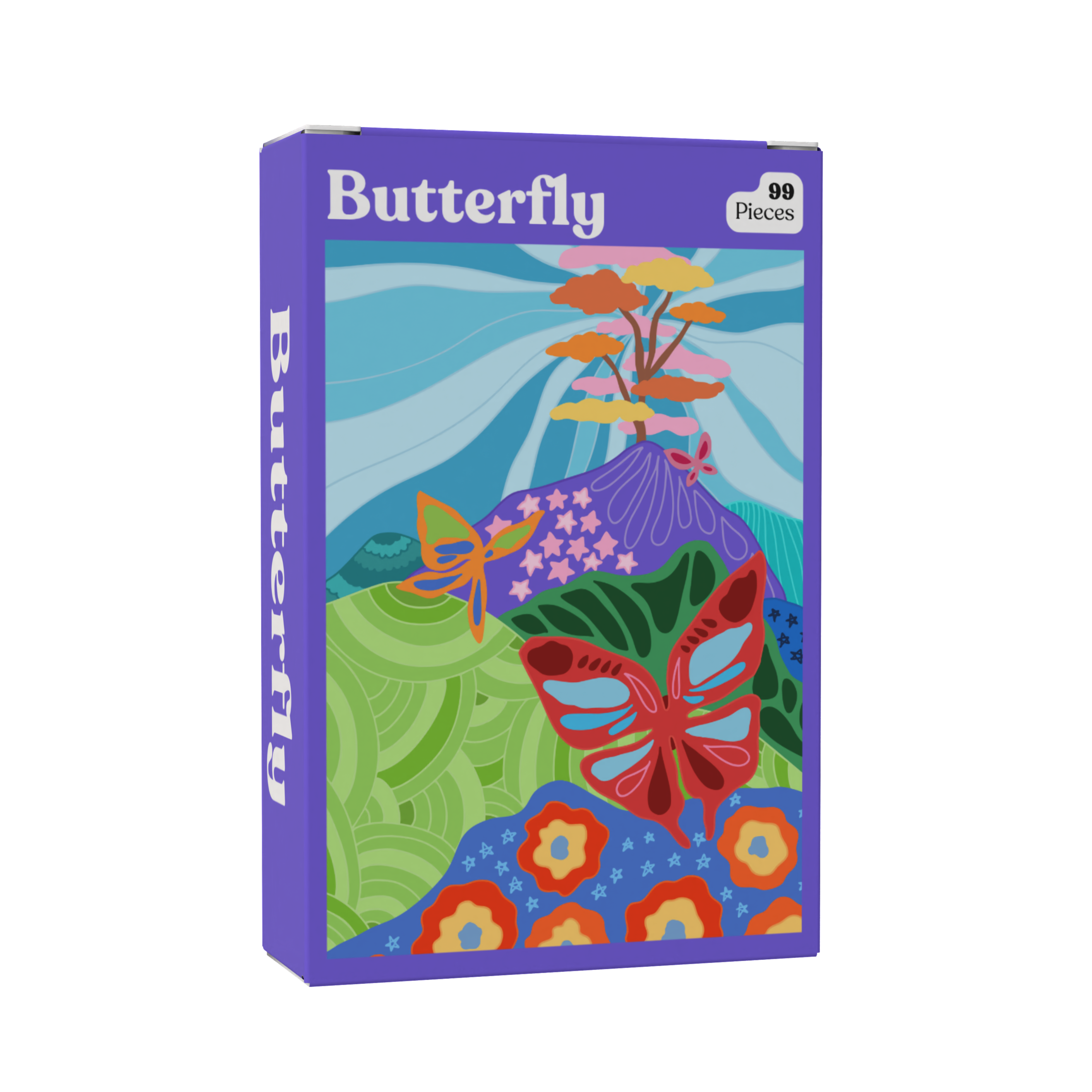 Butterfly 99 Piece Jigsaw Puzzle for Kids & Adults - Fun Educational Toy for Family Game Night, Classroom Activities & Stress Relief