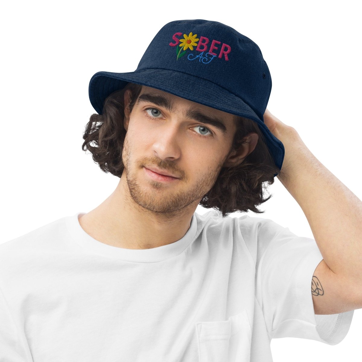 Spring Blossom Denim Bucket Hat - Trendy Fashion Accessory for Women | Perfect for Outdoor Activities, Beach Trips & Summer Festivals