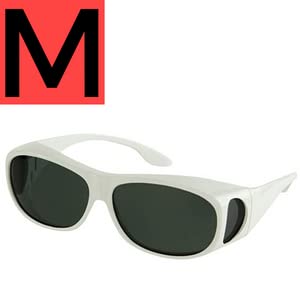 Medium White Frame With Smoke Lens