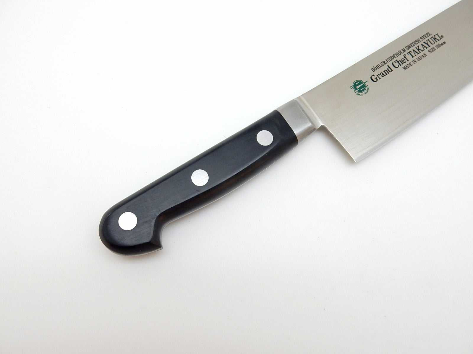 Premium Sakai Takayuki GRAND CHEF 180mm Santoku Knife - Swedish Stainless Steel Blade - Perfect for Slicing, Dicing & Mincing Vegetables, Meat & Fish - Ideal for Home Chefs & Professional Kitchens