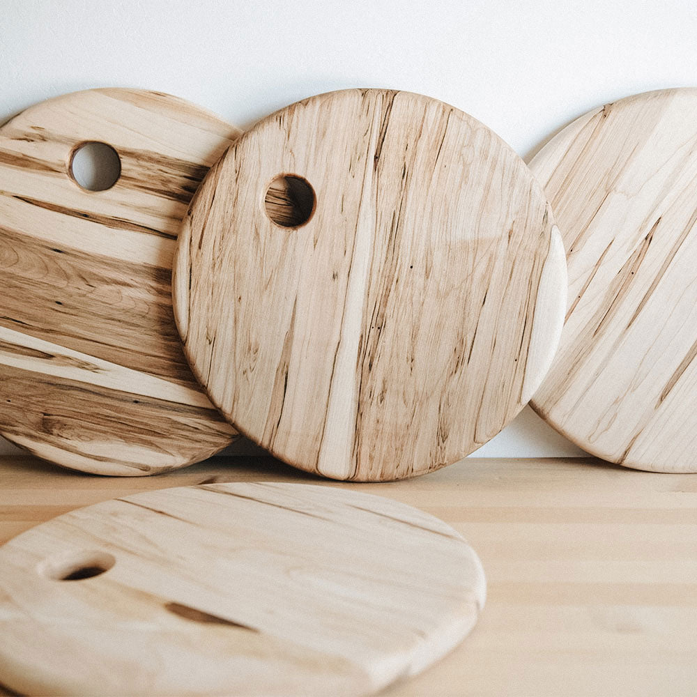 Premium Wooden Round Serving Board - Natural Charcuterie Cheese Tray for Entertaining, Weddings & Parties - Elegant Appetizer Platter for Cheese, Charcuterie & Snacks