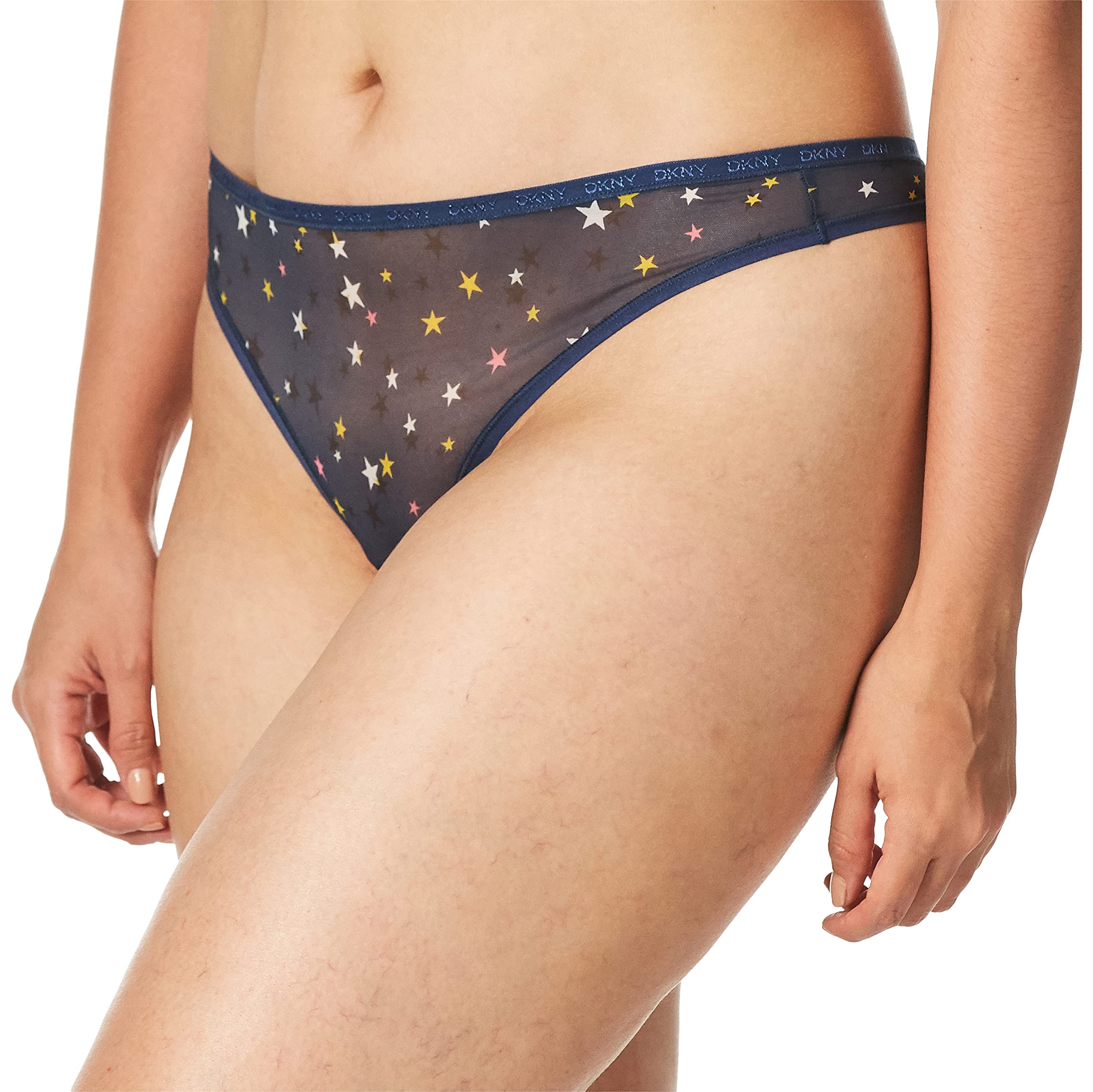 DKNY Women's Breathable Mesh Thong Underwear - Comfortable Seamless Panties for Everyday Wear, Yoga & Workout