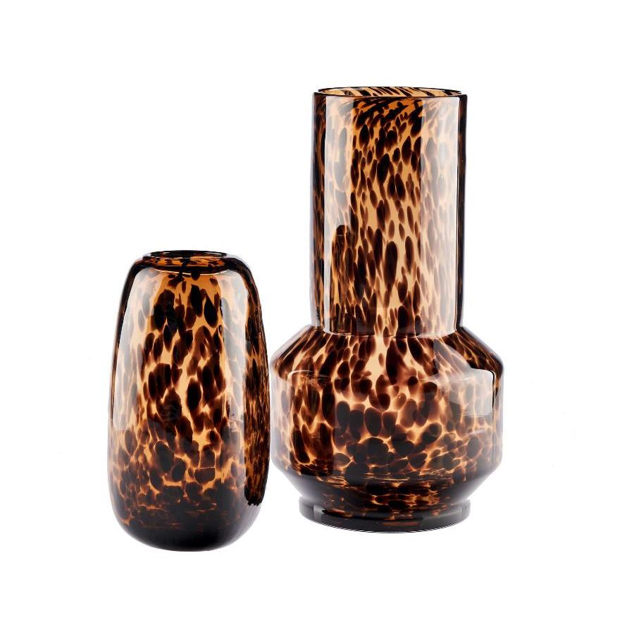 Linen House Elio Glass Vase 22cm - Elegant Floral Centerpiece for Home Decor, Wedding & Tabletop Arrangements