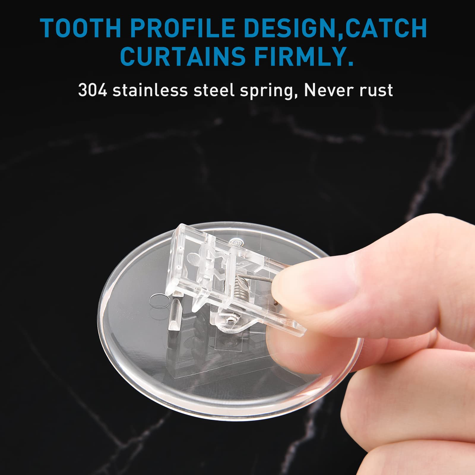 Kitosun Adhesive Shower Curtain Clips - 8PCS Transparent Bath Shower Water Splash Guards | Secure Shower Liner, Prevent Water Leaks, Block Wind & Enhance Privacy | Perfect for Bathrooms, RVs & Dorm Showers