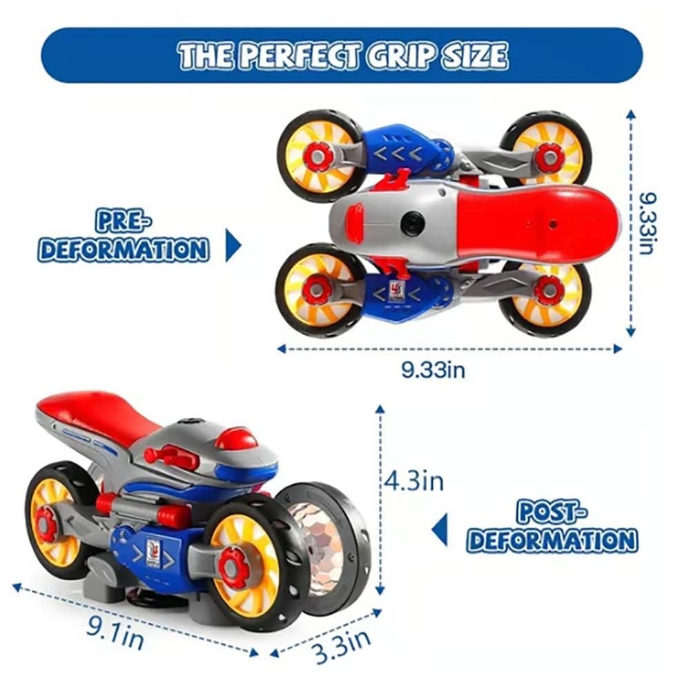 360° Rotating Electric Motorcycle Toy with Light & Music - Kids Stunt Play