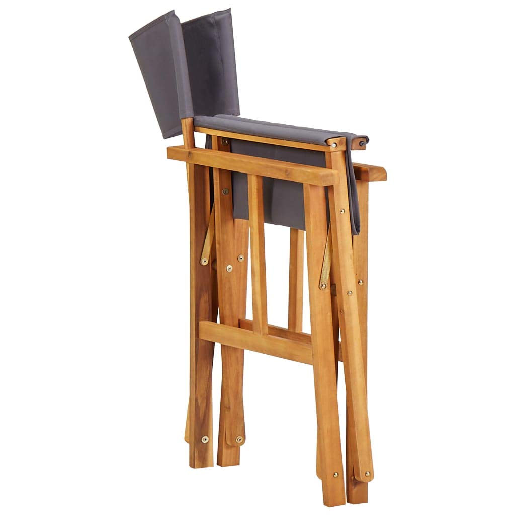 Tidyard Foldable Director's Chairs - Solid Acacia Wood Camping Chairs for Outdoor, Beach, Picnic & Patio Use