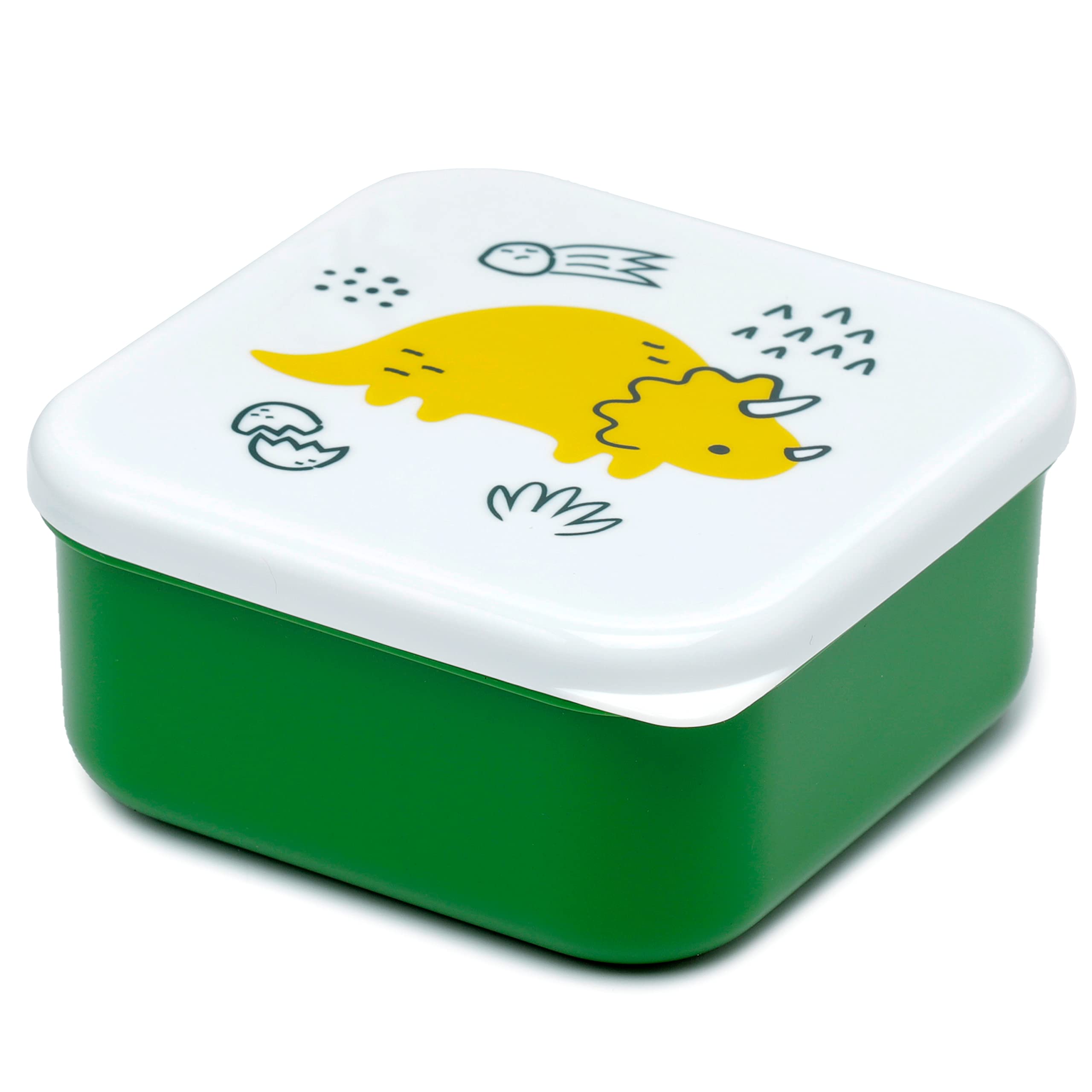 Puckator Dinosauria Jr 3-Piece Lunch Box Set with Multi-Compartment Storage (S/M/L) - Reusable Food Containers for Kids & Adults - BPA-Free Snack Boxes for School, Work & Picnics - Durable Lunch Containers with Secure Lids for Meal Prep & On-the-Go Eating
