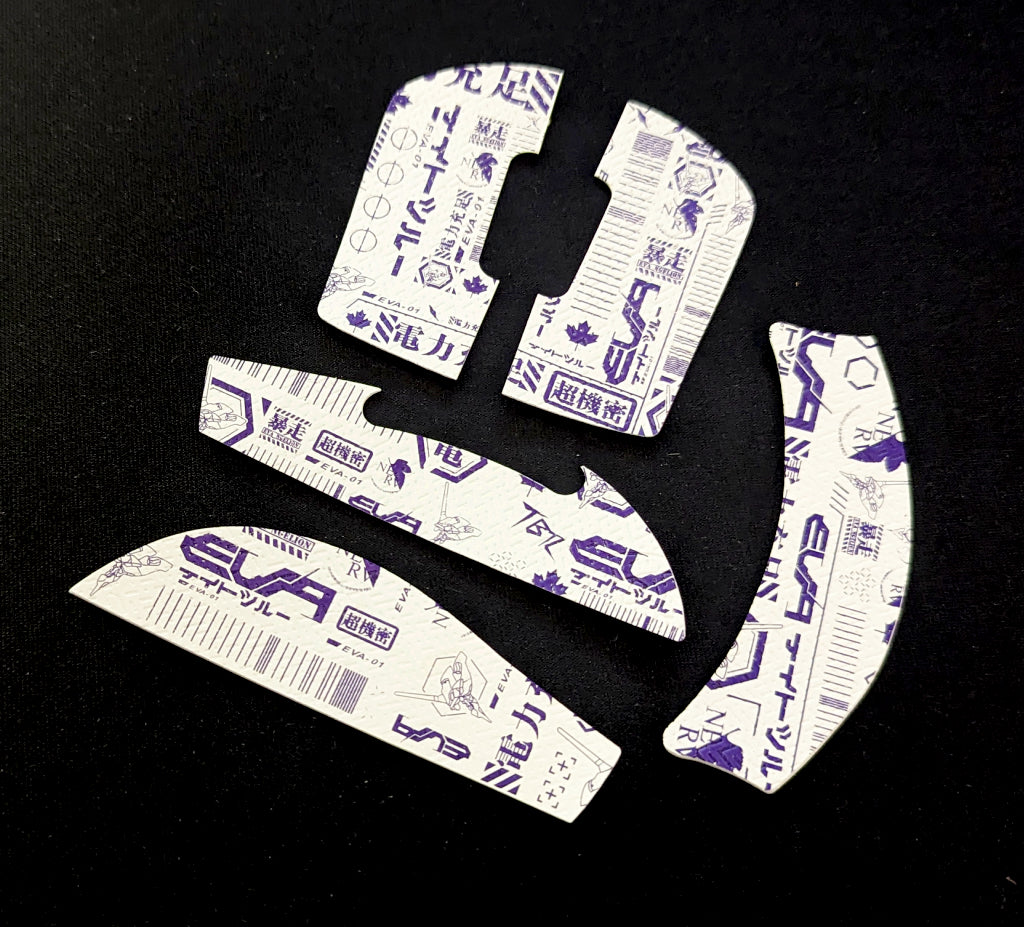 BT.L Mouse Grip for Logitech G Pro X Superlight & Superlight 2 - EVA White & Purple Non-Slip Gaming Grip Tape - Improve Control for FPS, MOBA & Esports