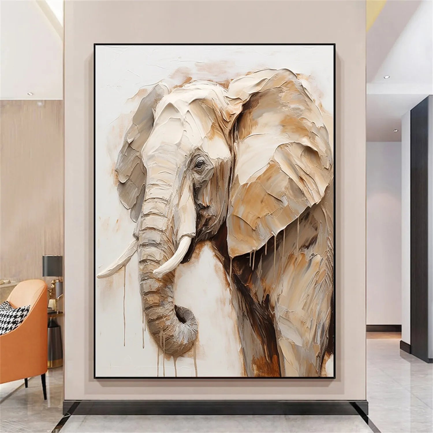 Animal Art Painting #AP076 - Handmade Canvas Wall Decor for Living Room, Bedroom & Office | Wildlife & Nature Inspired Artwork
