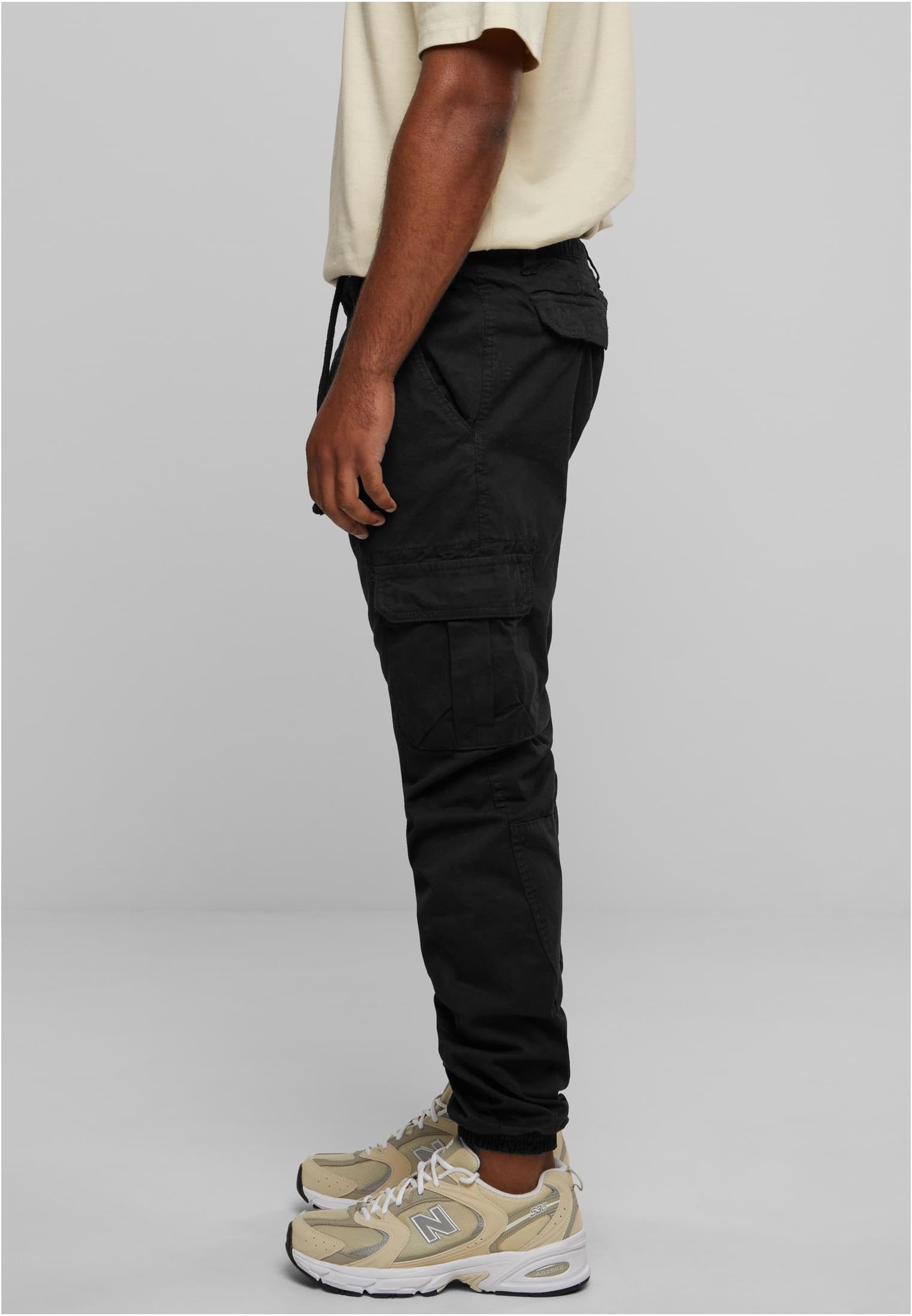 Men's Cargo Jogger Pants TB1268 - Black Large Size | Tactical Workout Pants for Hiking, Gym & Casual Wear