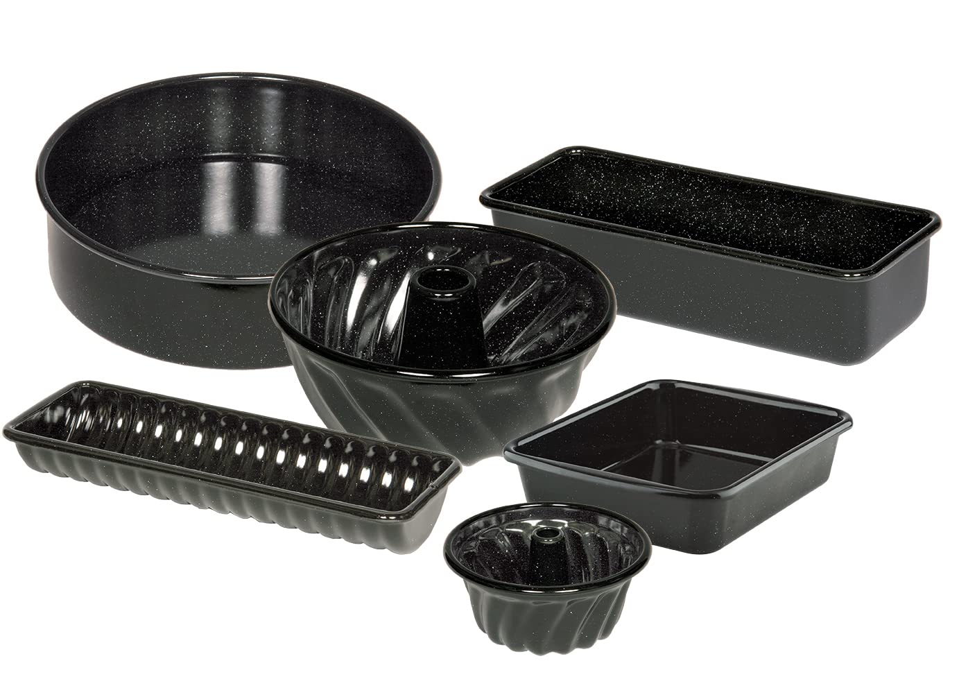 Riess Classic Black 32.8cm Fry and Baking Pan Set - Nonstick Oven Safe Cookware for Roasting, Frying & Baking - Perfect for Pizza, Cookies, Casseroles & More