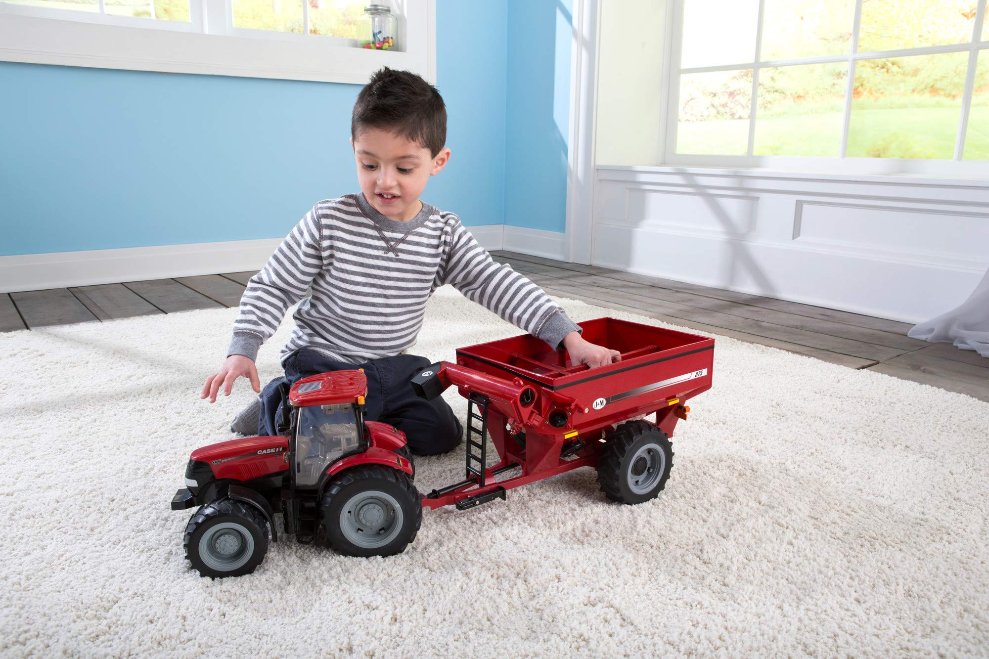 ERTL Big Farm Tractor Toy - Realistic Red Die-Cast Tractor for Kids & Collectors - Perfect for Farm Playsets, Pretend Play & Display Collections