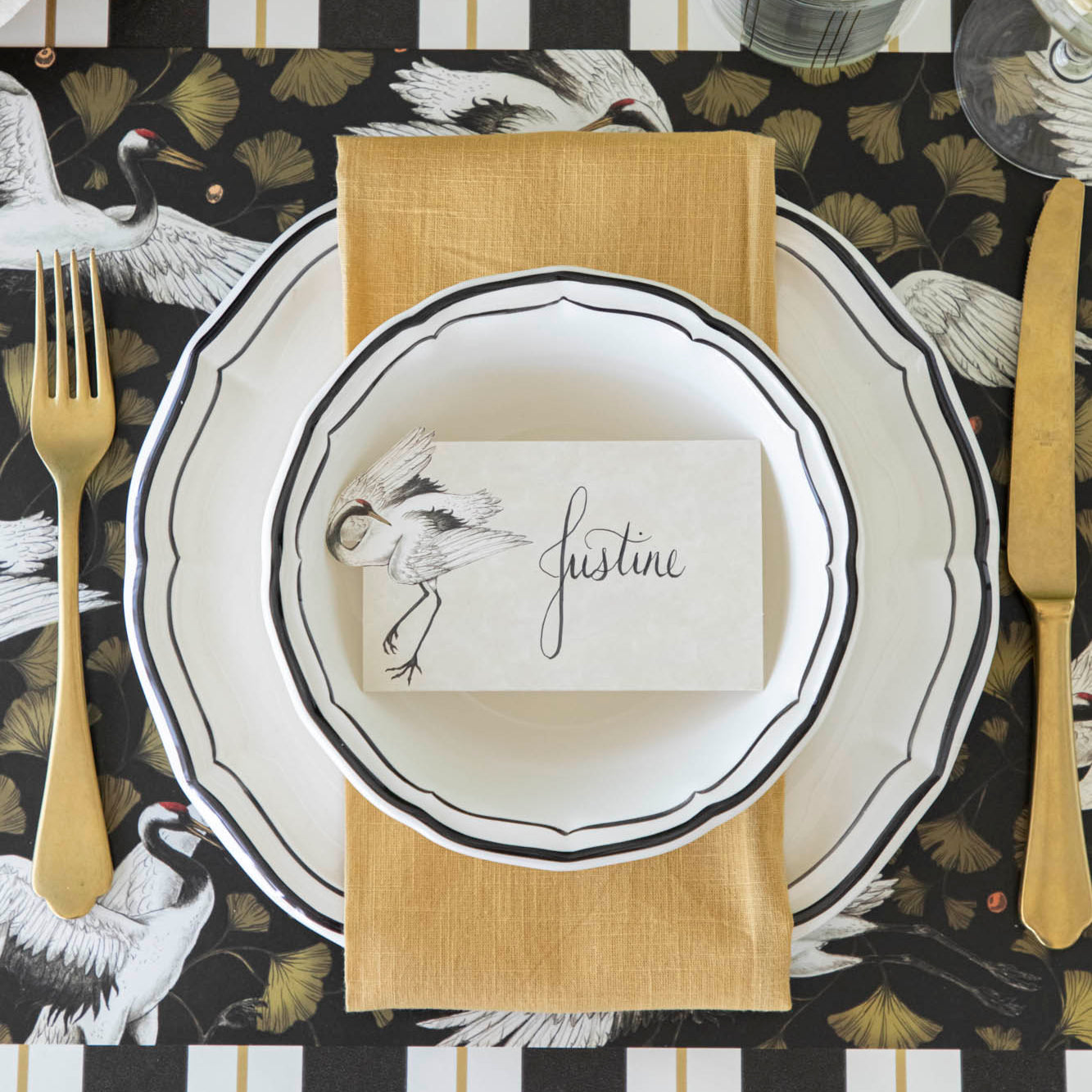 Elegant Crane Place Card Holders - Wedding, Birthday & Event Table Setting Decorations - Perfect for Name Cards, Seating Assignments & Party Favors