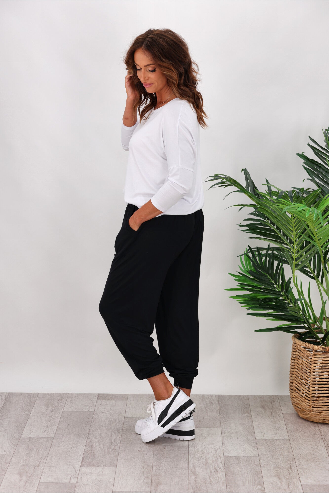 Betty Basics Paris Women's Slim Fit Black Pants - Stylish & Comfortable for Work, Travel & Casual Wear
