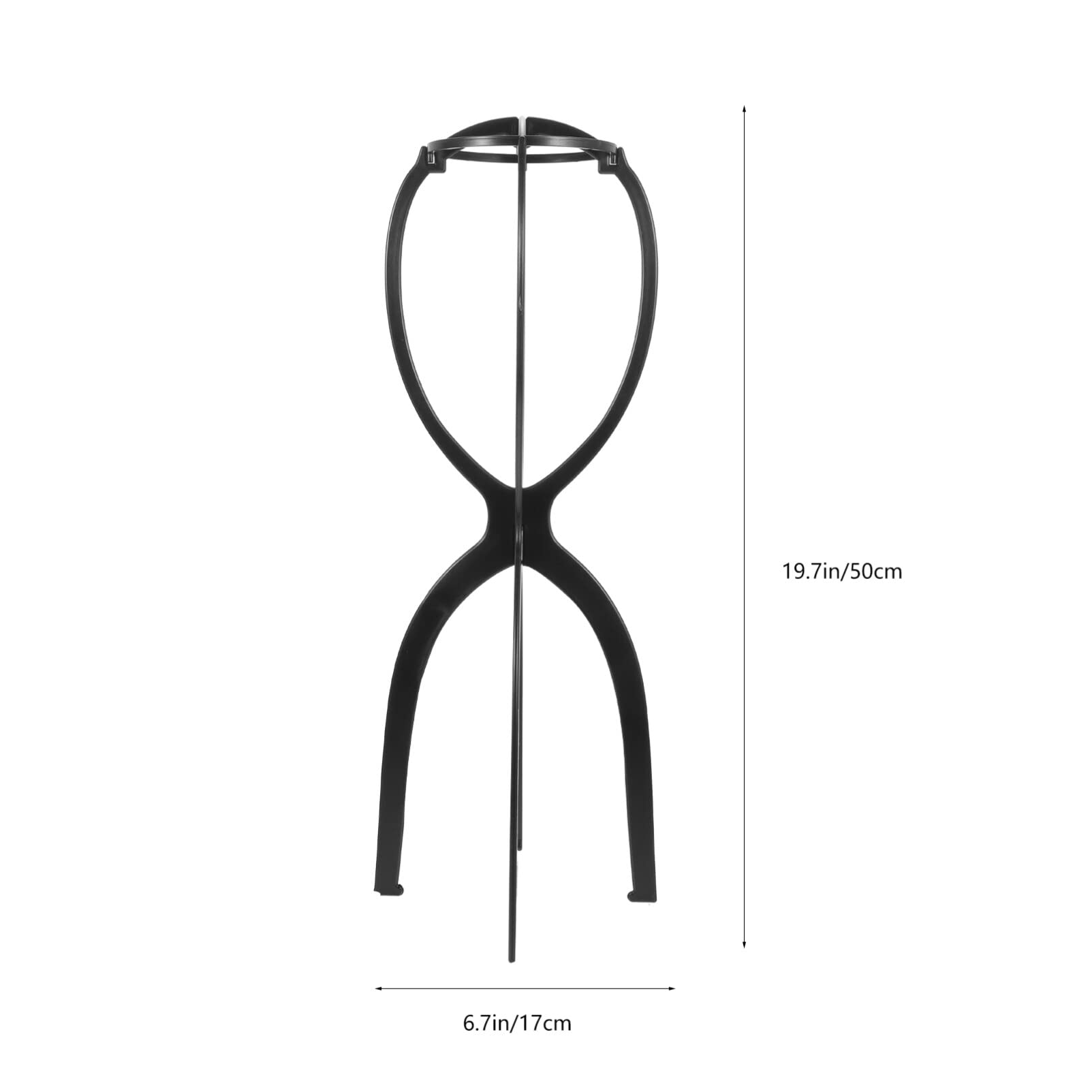 EXCLUZO Plastic Wig Display Stand - Adjustable Wig Holder for Salon, Store & Home Use - Perfect for Hat, Wig & Hairpiece Showcase on Desktop or Countertop