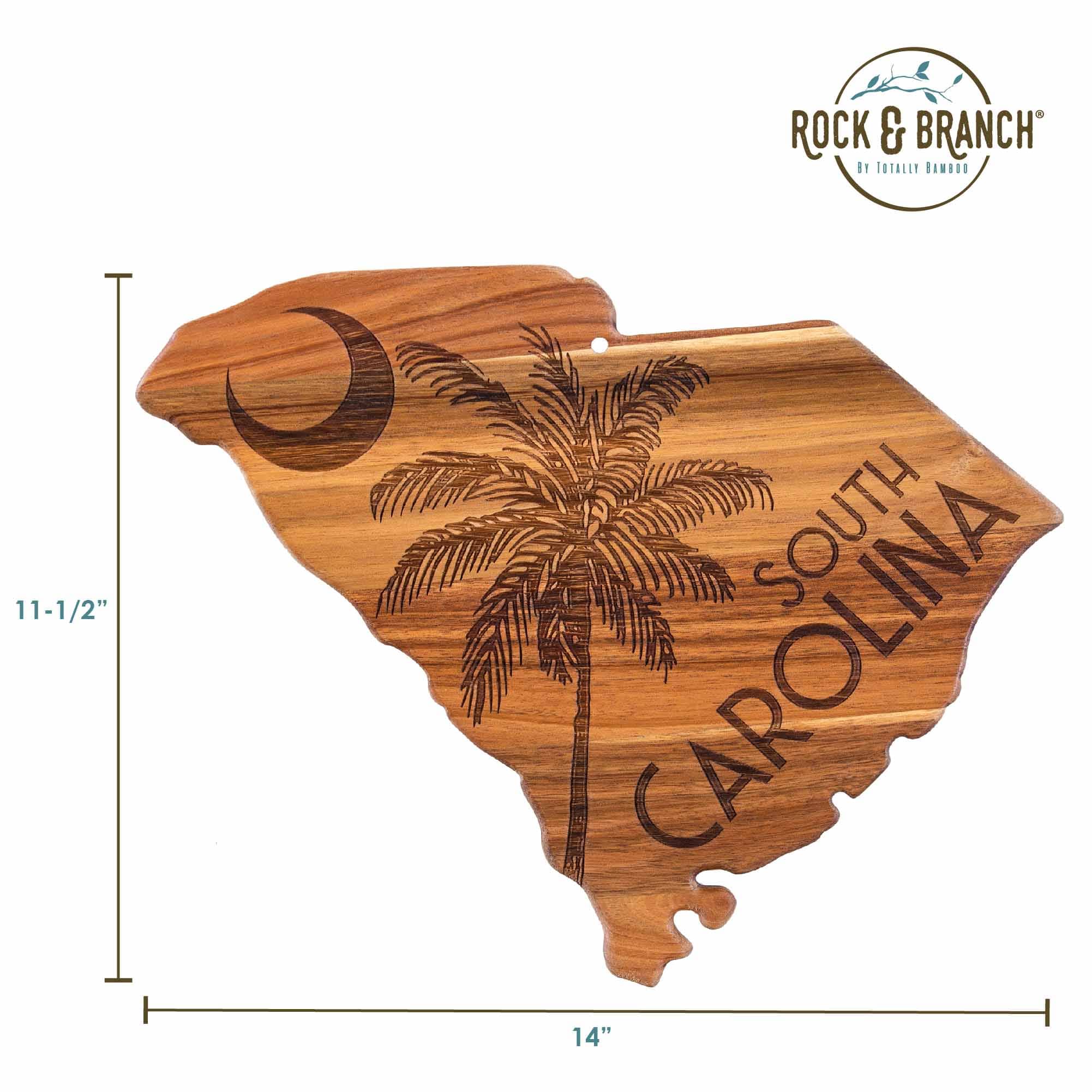Premium Rock & Branch® Origins Series South Carolina Wood Cutting Board - Handcrafted Hardwood Chopping Board for Kitchen, Charcuterie & Serving - Perfect for Home Chefs & Entertaining