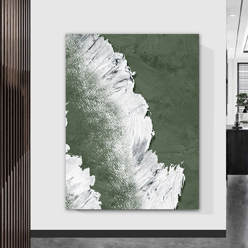 Green Waves - Eco-Friendly Home Decor & Nature-Inspired Wall Art for Living Room, Bedroom & Office - Perfect for Boho, Coastal & Modern Interior Design Styles