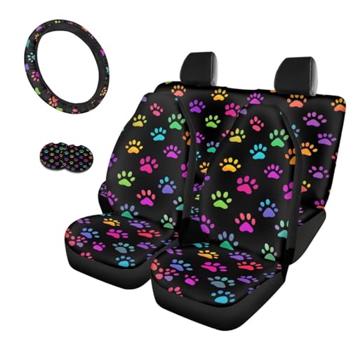 Colorful Dog Paw Prints