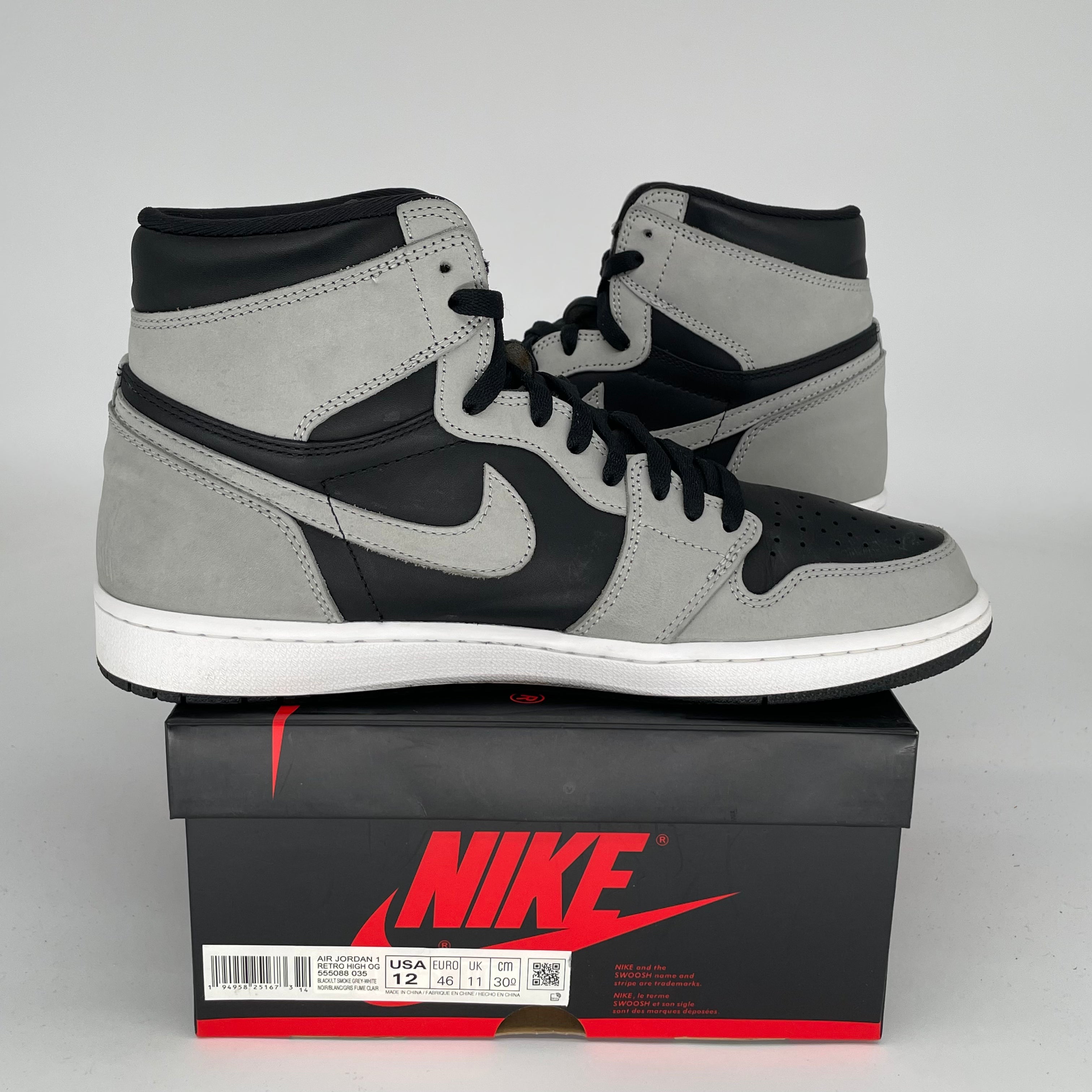 Original Title: AIR JORDAN 1 SHADOW 2.0 SIZE 12 555088 035   Optimized Title: **Air Jordan 1 Shadow 2.0 Sneakers - Men's Size 12 (555088-035) - Retro High-Top Basketball Shoes for Casual Wear & Street Style**