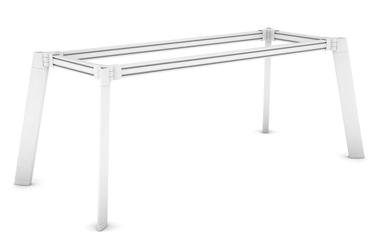Adjustable Switch Table Frame - Rectangle White for Dining, Office, or Conference Room - Sturdy & Modern Design