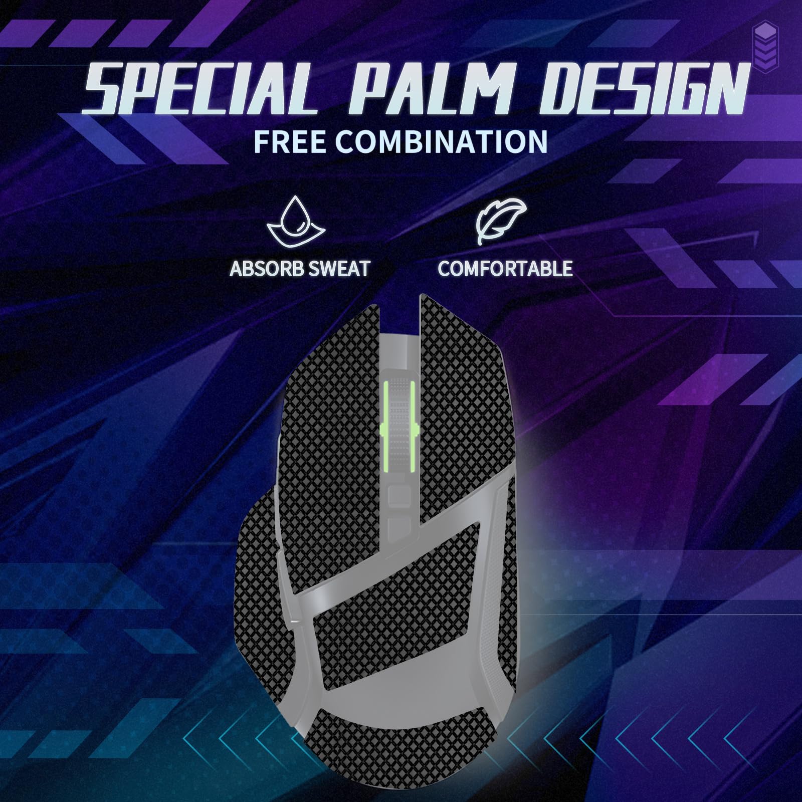 Anti-Slip Grip Tape for Razer Basilisk Ultimate/V2/X Gaming Mouse - Sweat Absorption, 0.5mm Thin, Custom Cut, Easy Application - Perfect for Esports, FPS & MMO Gaming