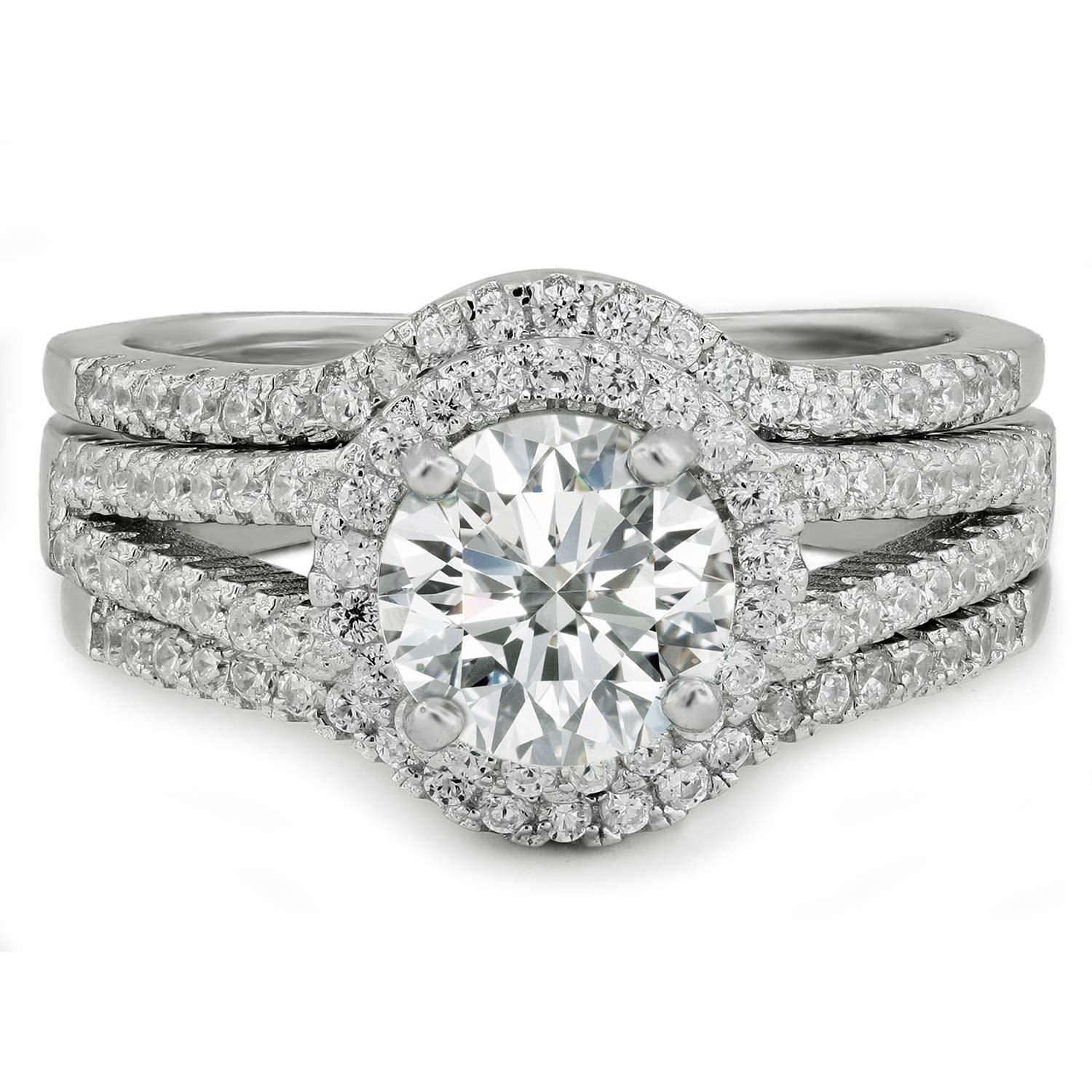 His & Hers Wedding Rings Set - Sterling Silver for Women & 316L Stainless Steel for Men - Engagement, Anniversary & Couple Bands with Free Stud Earrings - Perfect for Proposals, Vows Renewal & Romantic Gifts
