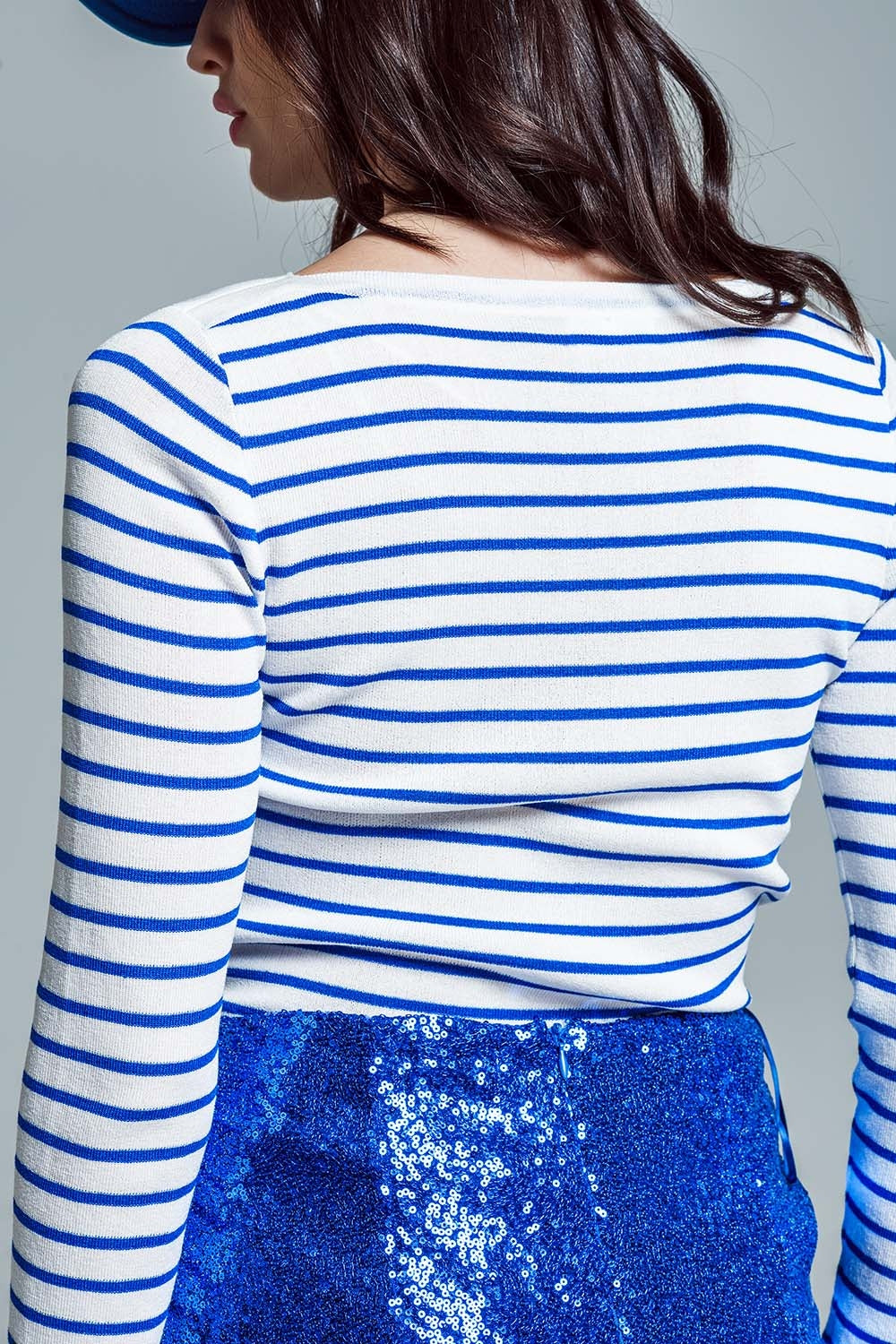 Blue Striped White Pull Fin - Perfect for Swimming, Snorkeling, and Water Sports Training